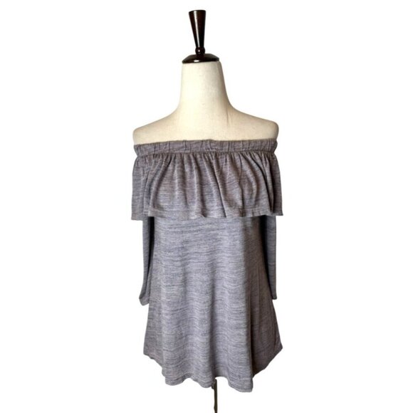 Anthropologie Dolan Shirt Women Small Purple Off The‎ Shoulder Charla Top Boho - Picture 1 of 9